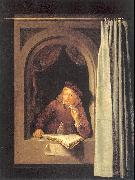 DOU, Gerrit Painter with Pipe and Book oil painting reproduction